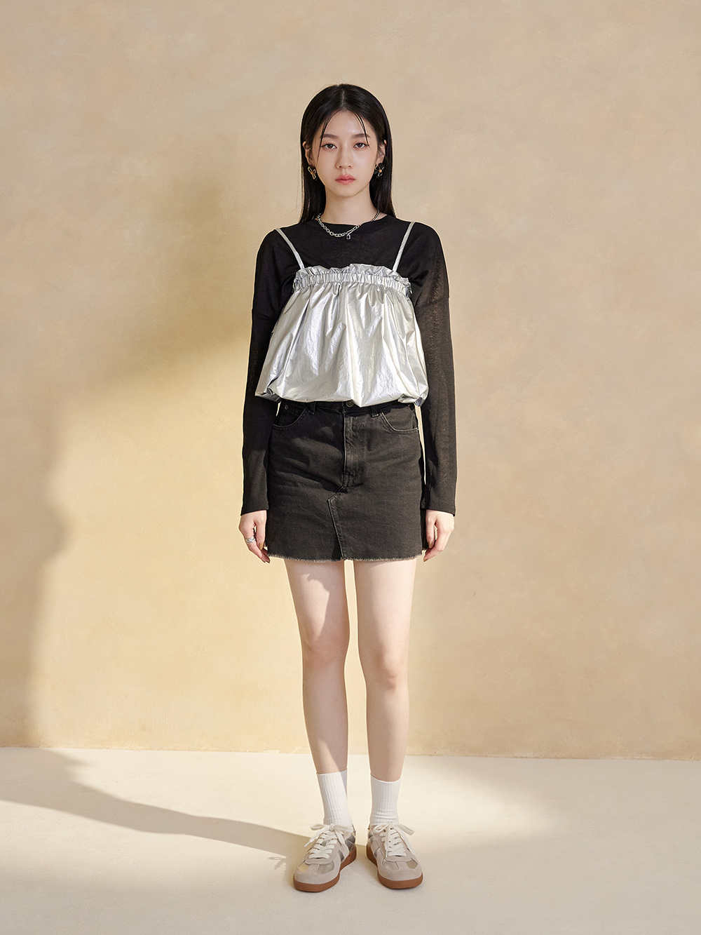 自在首選綁帶休閒德訓鞋 銀