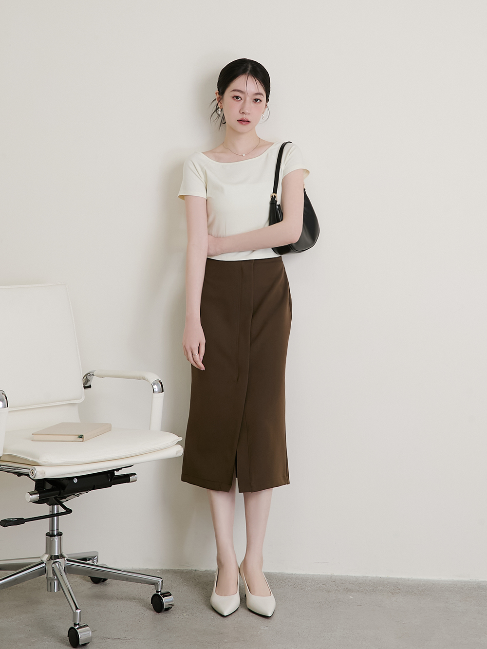 【真皮系列】6.5cm全能氣墊真皮高跟鞋 人氣白