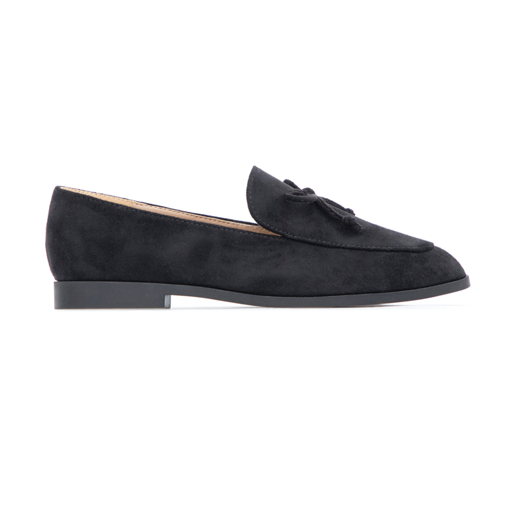 恆久經典4D氣墊蝴蝶結樂福鞋 黑色