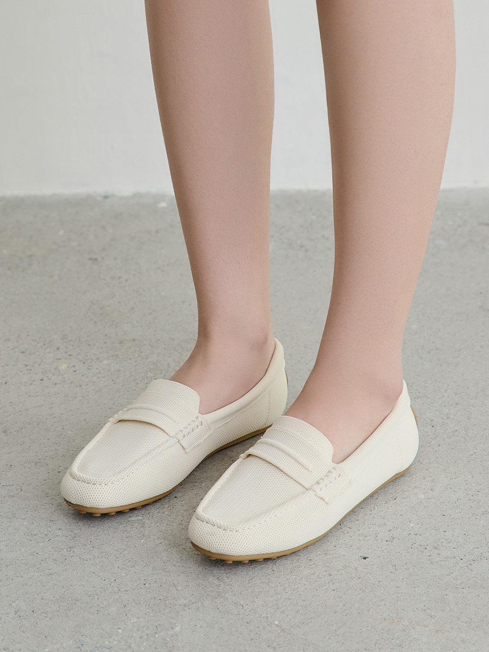 【3D零感雲織鞋】通勤款樂福豆豆鞋 香草米