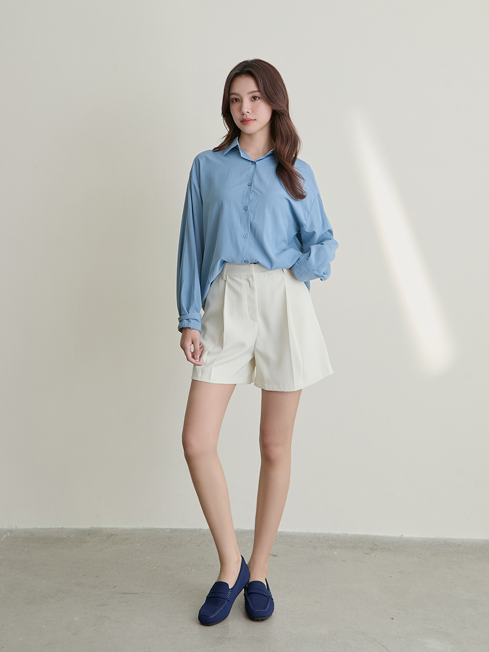 【3D零感雲織鞋】通勤款樂福豆豆鞋 皇家藍