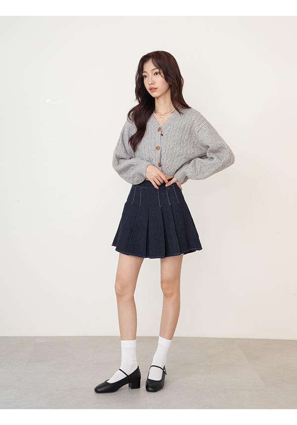 甜蜜蜜方頭氣質粗跟瑪莉珍鞋 黑色