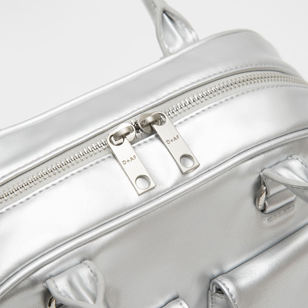 Double Pocket Bowling Bag Silver