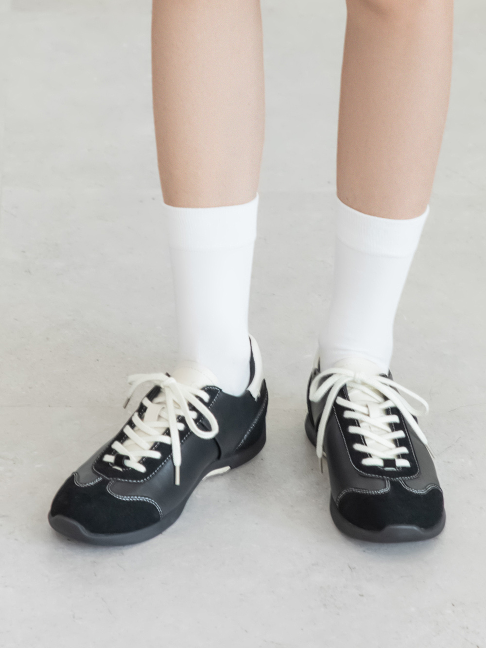 都市漫遊Q感軟墊德訓鞋 黑色