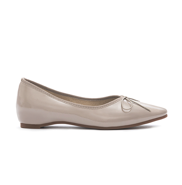 Classic Bow Ballet Flats Grey