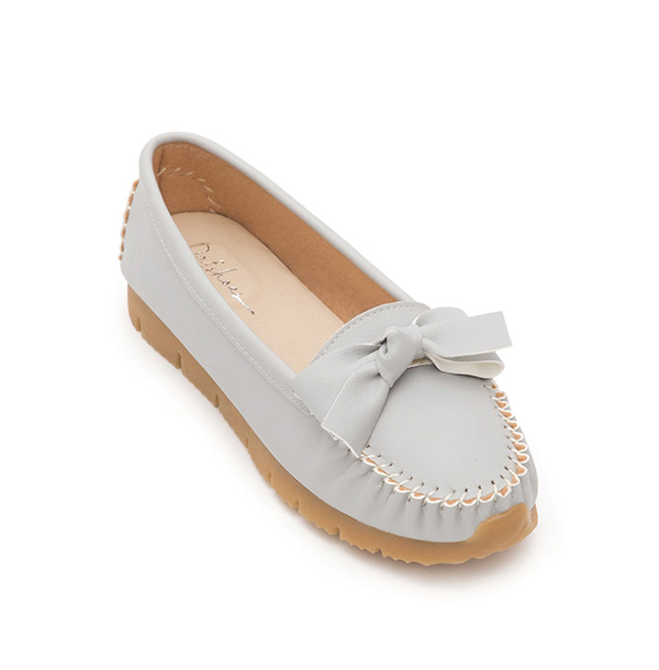 MIT Bow Platform Moccasins Grey