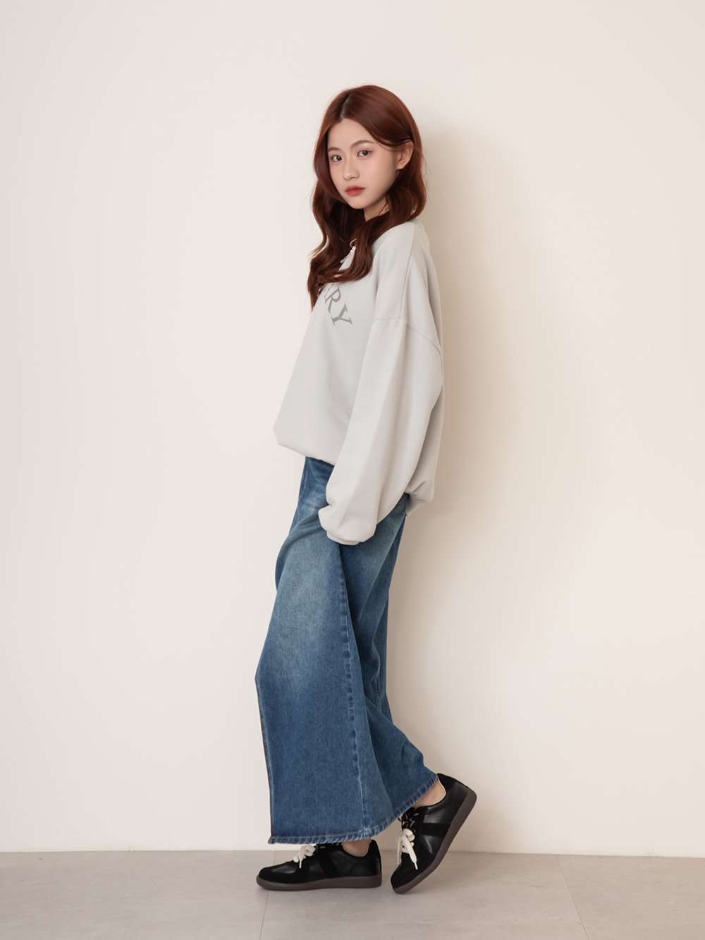 復古色調雙色鞋帶真皮德訓鞋 黑色