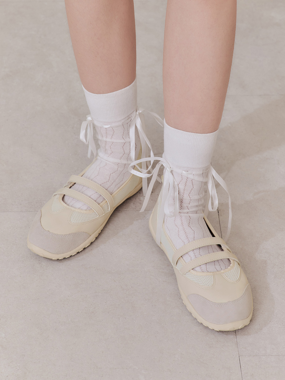 元氣女孩雙帶機能瑪莉珍鞋 白