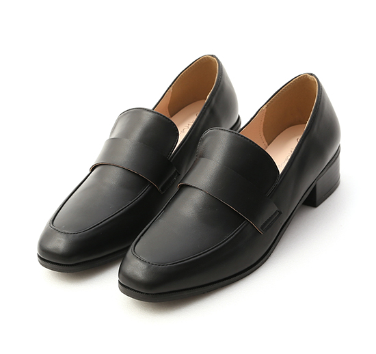 Classic Low Heel Loafers Black