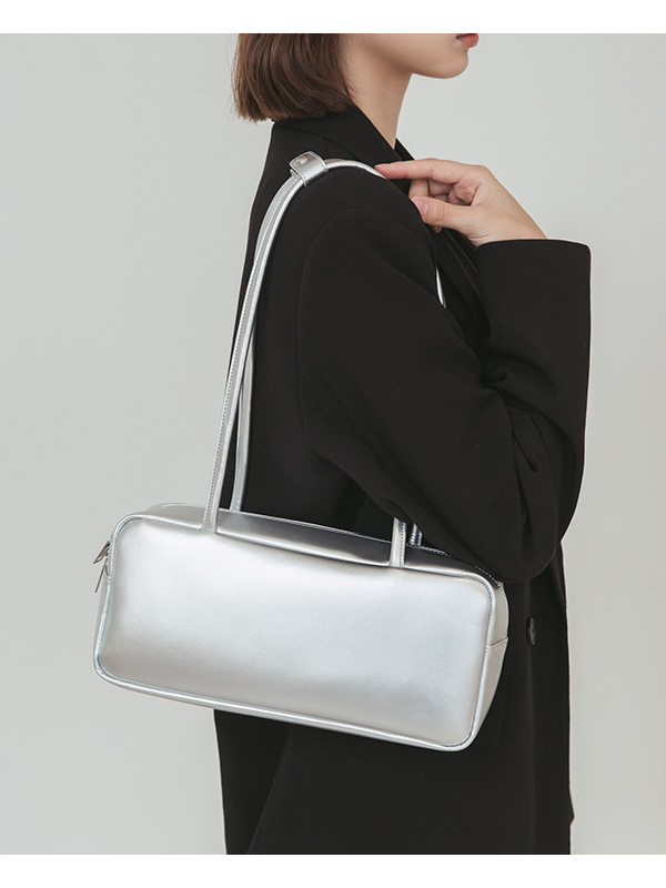 Square Shoulder Bag Silver