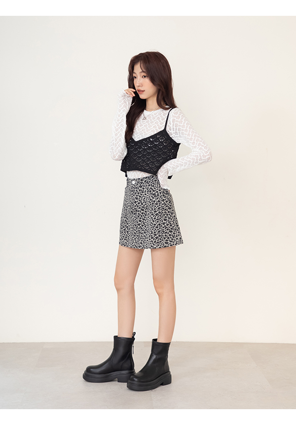 安可返場輕量底素面瘦瘦短靴 黑色