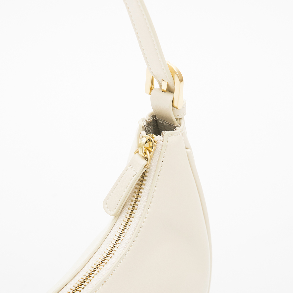 Two-Way Half-Moon Bag Beige