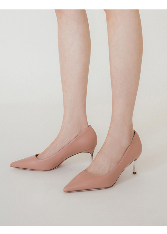 Plain Pointed Toe 6cm High-Heels Pink