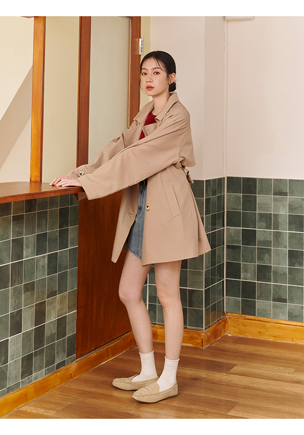 秋冬輕著4D氣墊豆豆底樂福鞋 杏色