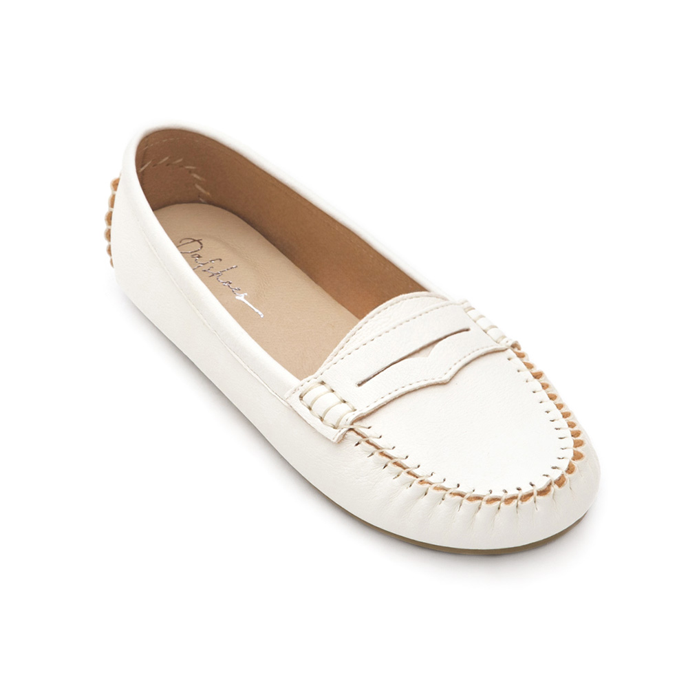 MIT Tassel Moccasin Loafers White