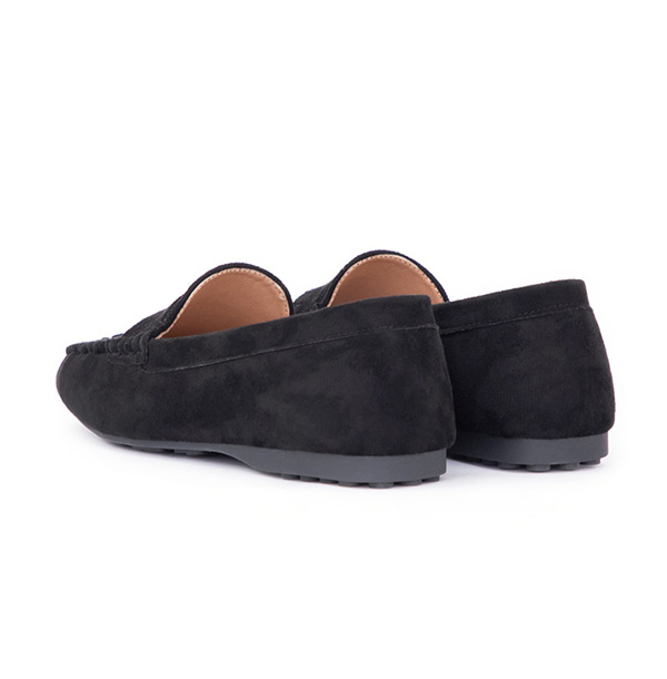 秋冬輕著4D氣墊豆豆底樂福鞋 黑色