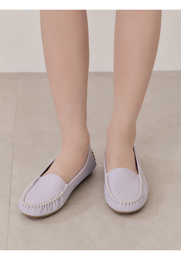 MIT Solid Moccasin Loafers Lavender