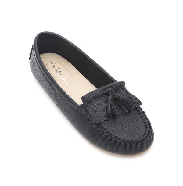 MIT Comfort Moccasin Loafers Black