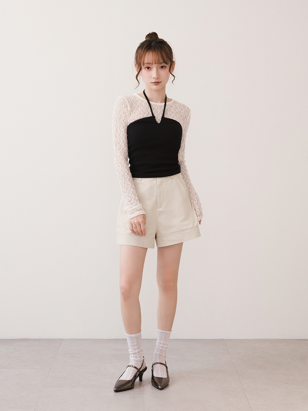 一穿愛上尖頭低跟後空跟鞋 星耀銀灰