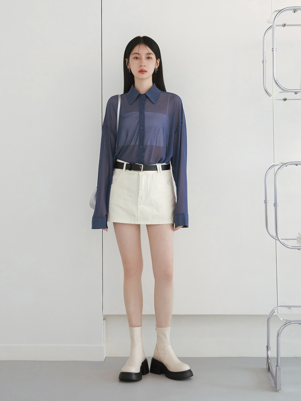 美腿濾鏡．輕量加厚底瘦瘦短靴 香草米