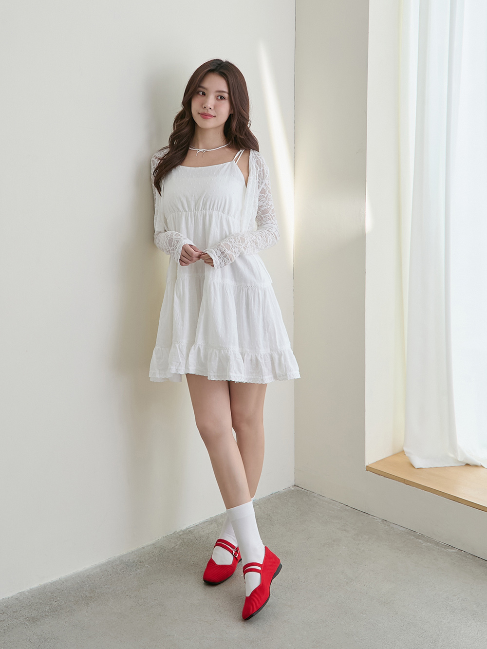 【3D零感雲織鞋】雙帶方頭瑪莉珍鞋 熱戀紅