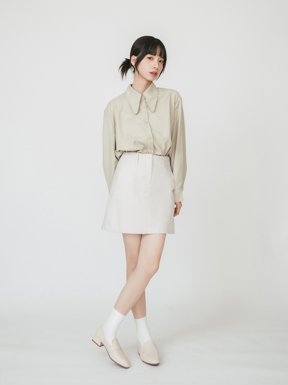 實穿滿分．4D氣墊低跟樂福鞋 香草米