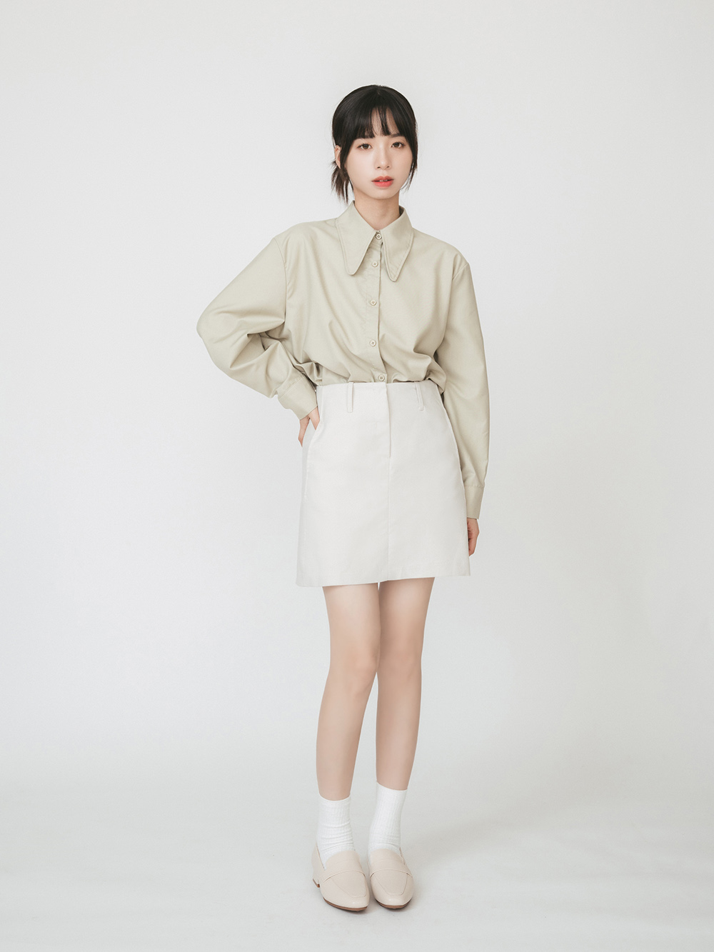 實穿滿分．4D氣墊低跟樂福鞋 香草米