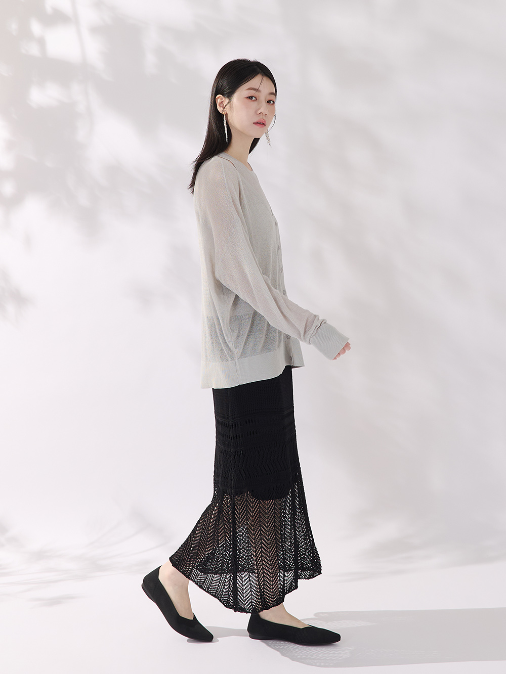 【3D零感雲織鞋】小V口尖頭通勤包鞋 午夜黑