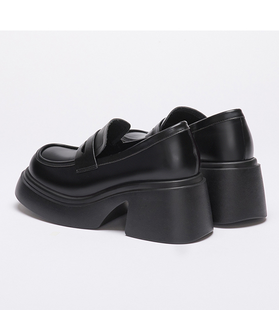 Classic Lightweight Thick Sole Loafers Black