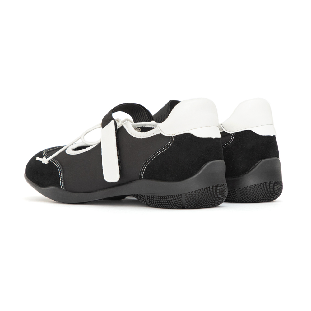 跳跳小妞拼接機能瑪莉珍鞋 黑色