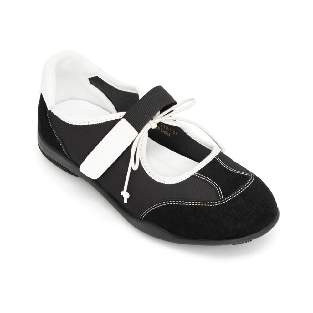 跳跳小妞拼接機能瑪莉珍鞋 黑色