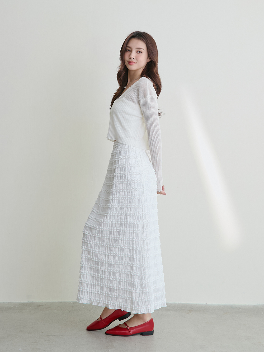 女爵尖頭平底瑪莉珍鞋 紅色