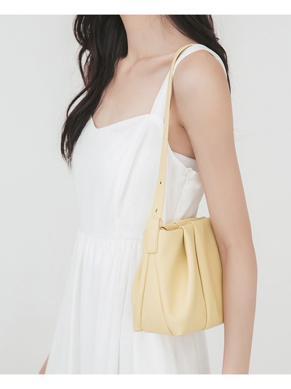 Cloud Ruched Shoulder Bag 黃