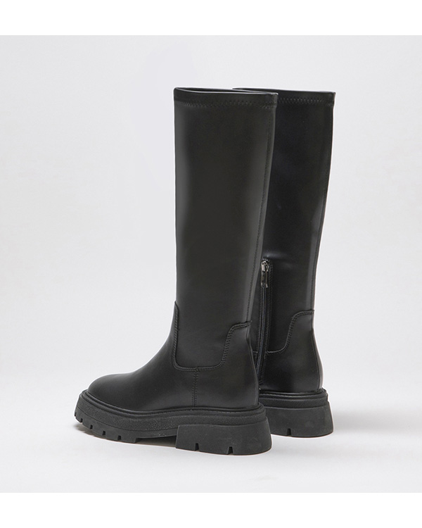 Plain Fitting Slimming Tall Boots Black