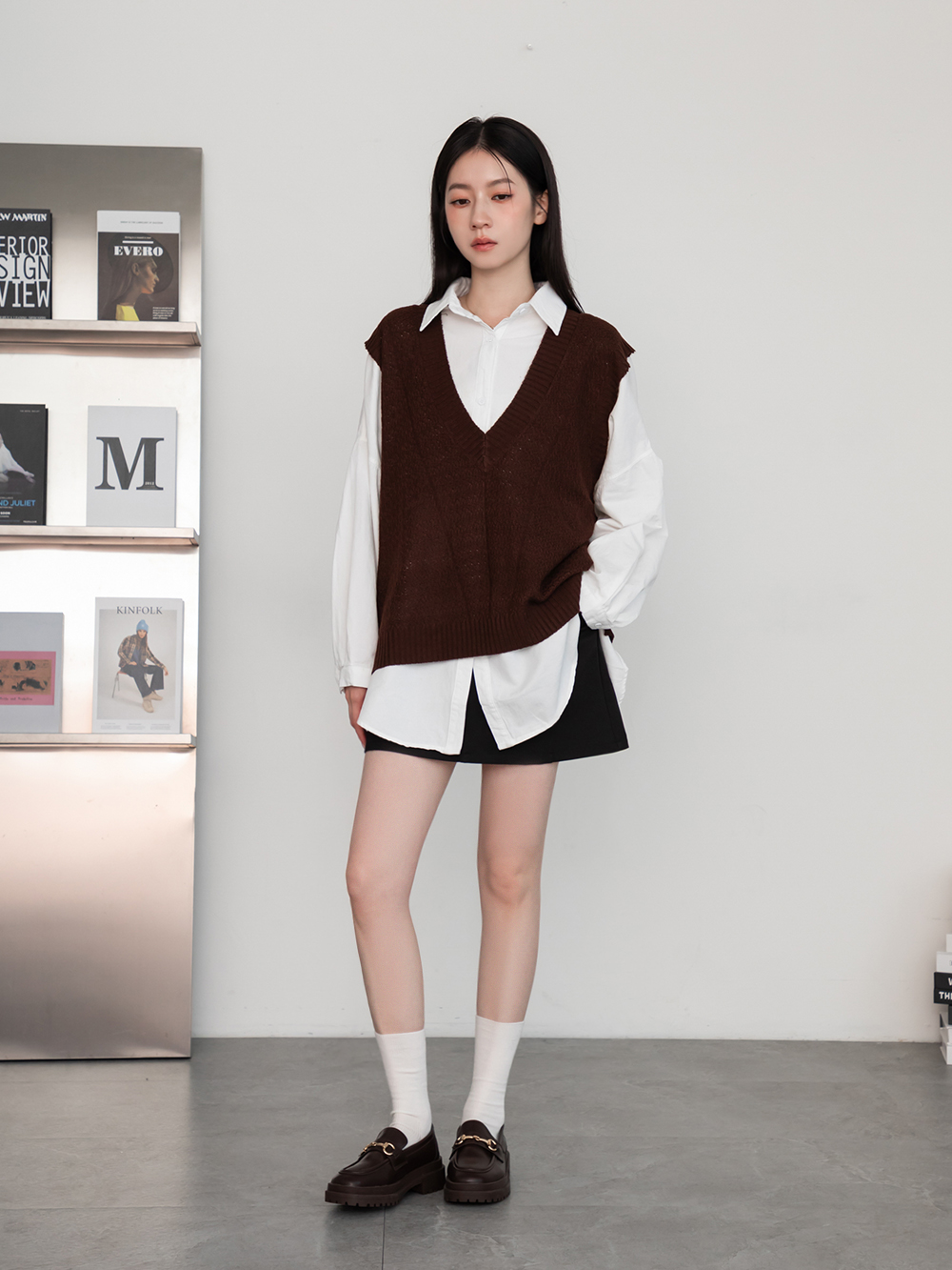 復刻經典.鬆糕底馬銜釦樂福鞋 復古咖