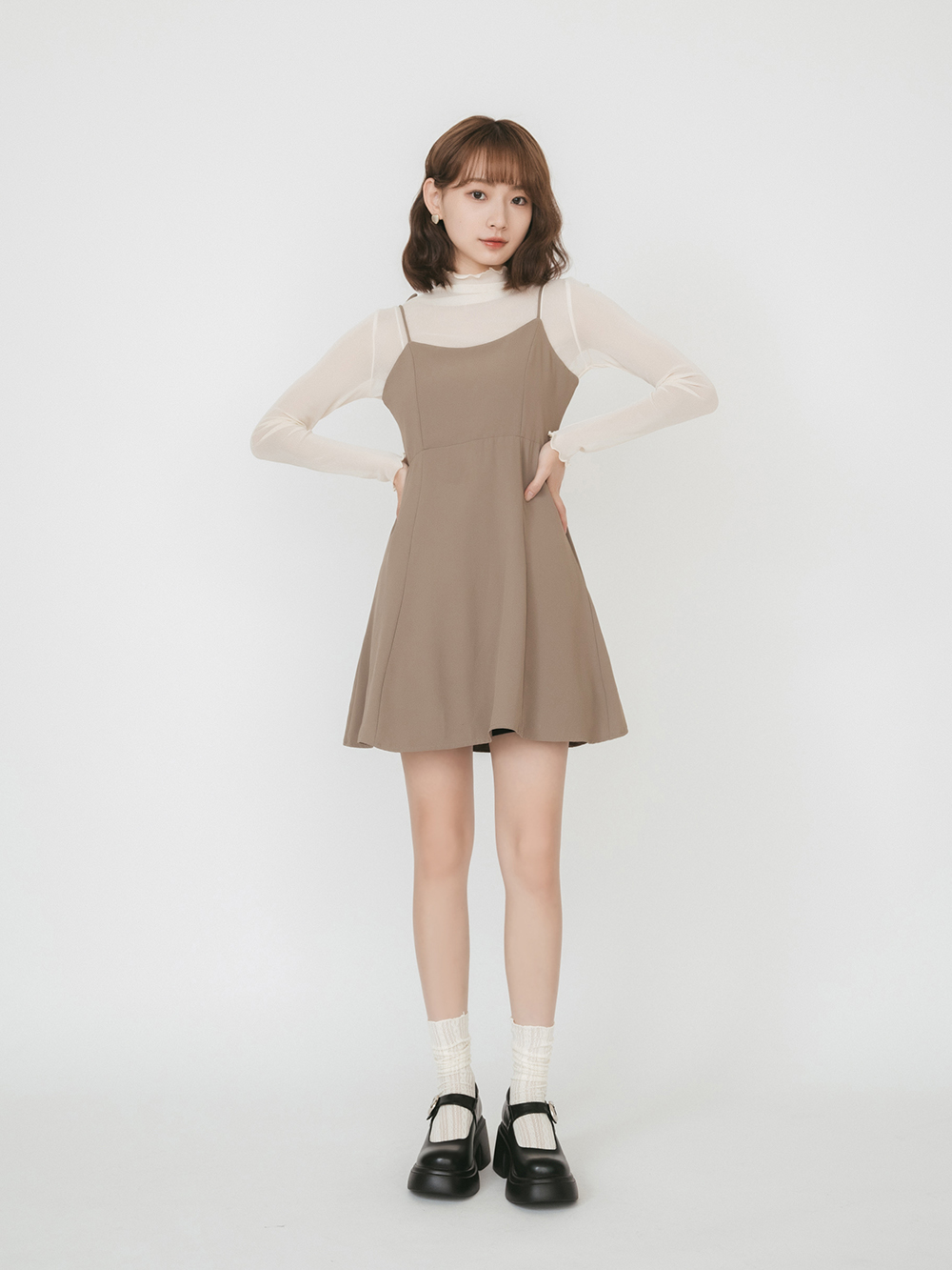 夢幻舞台．輕量加厚底銀釦瑪莉珍鞋 時尚黑