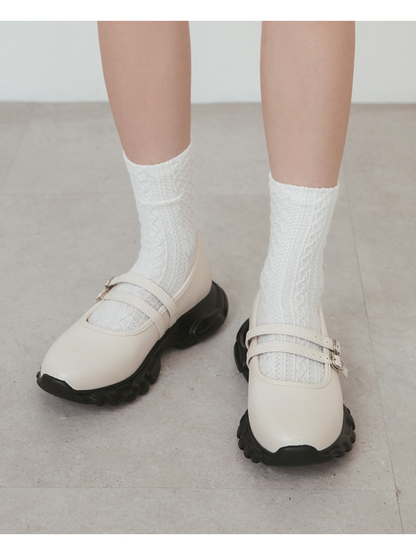 Mary Jane Functional Ballet Flats 米