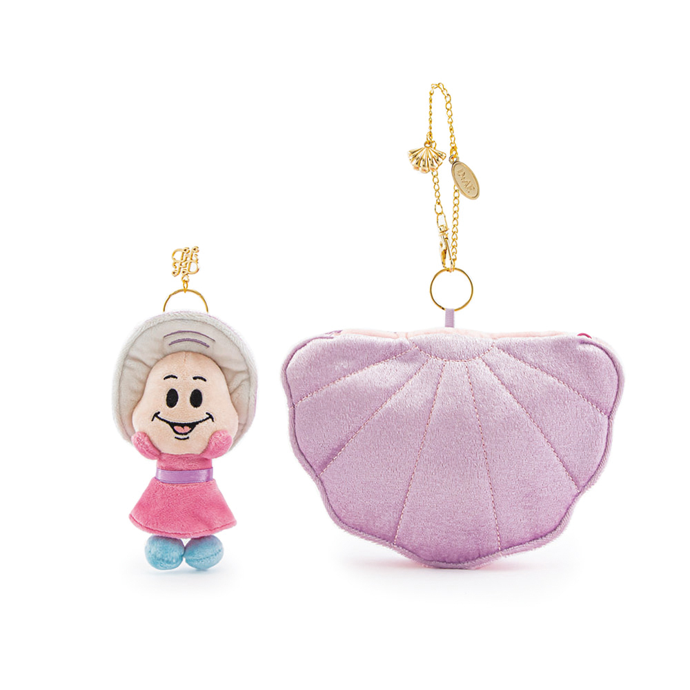 【Disney】牡蠣寶寶貝殼吊飾微笑款 紫
