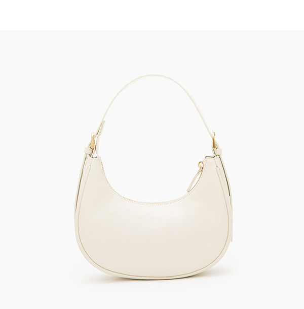 Two-Way Half-Moon Bag Beige