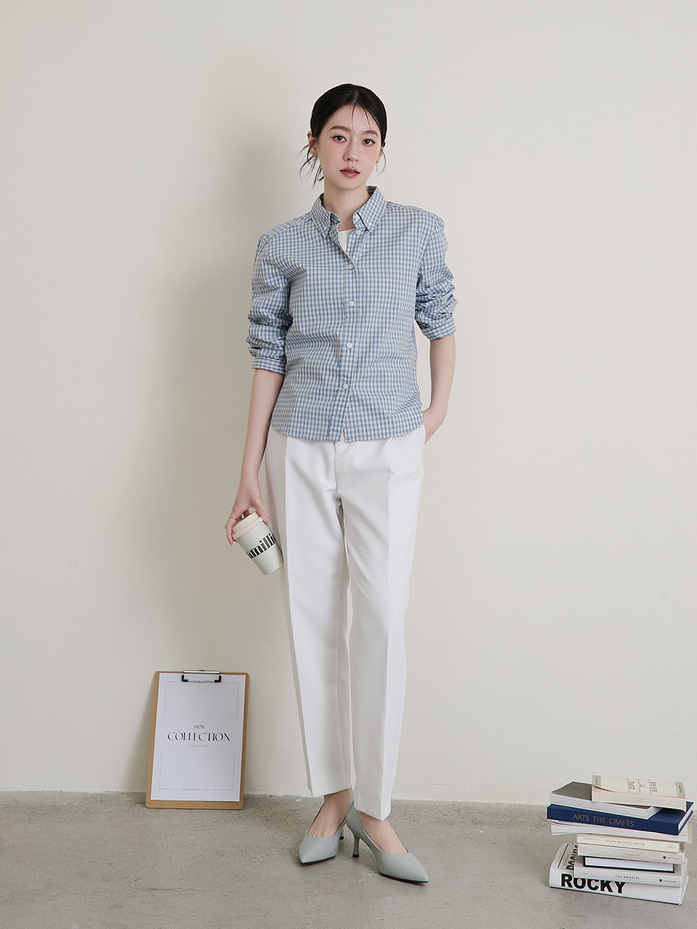 【真皮系列】6.5cm全能氣墊真皮高跟鞋 高級灰