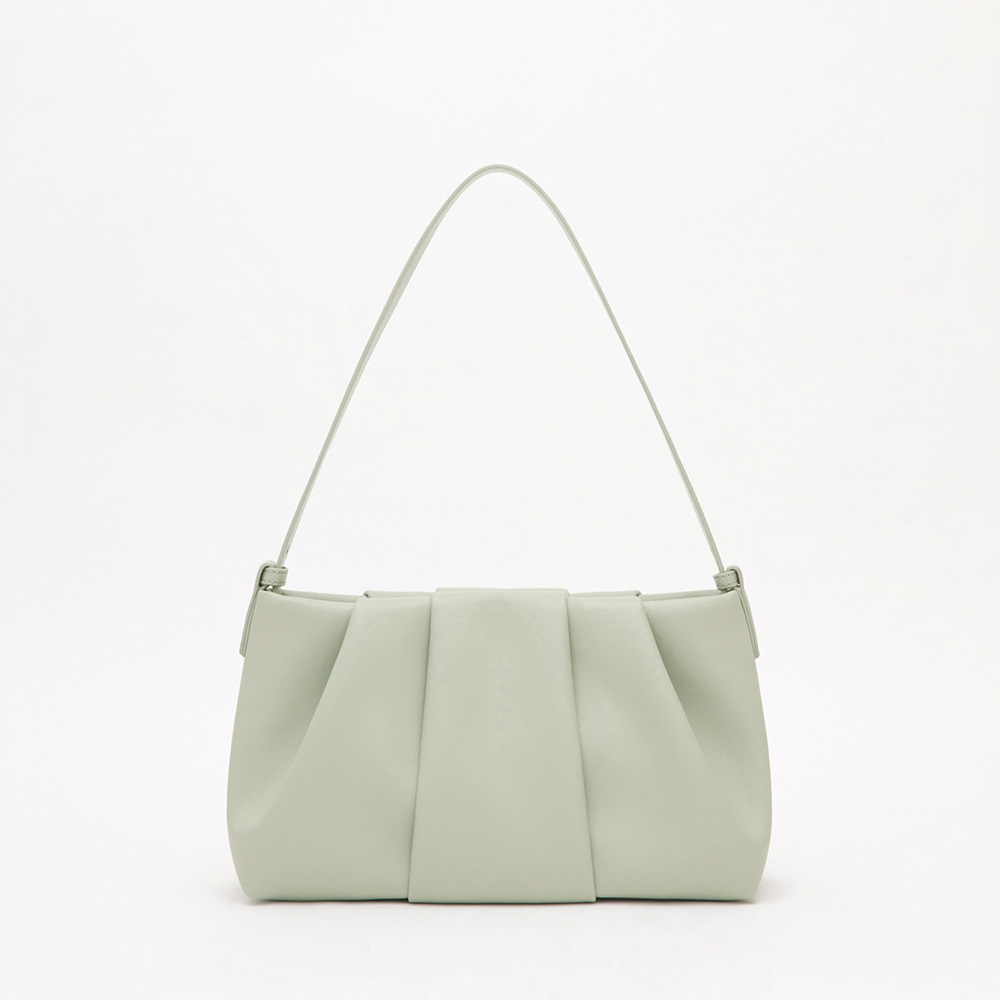 Cloud Ruched Shoulder Bag Green