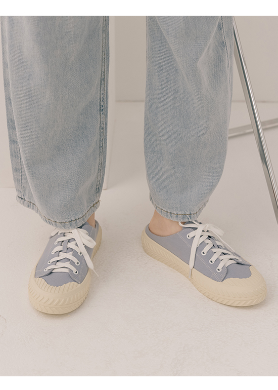 Canvas Mules Sneakers Serenity Blue