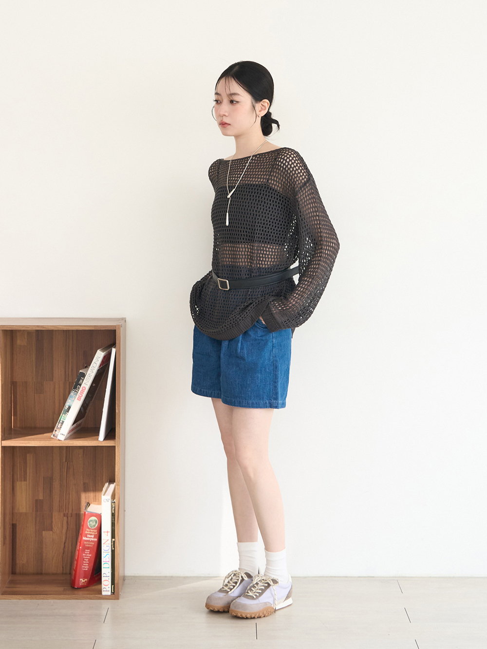 機能增高真皮阿甘休閒鞋 灰色