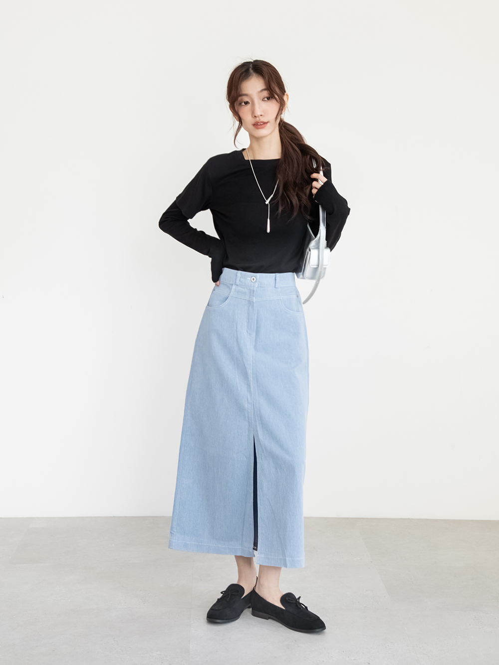 恆久經典4D氣墊蝴蝶結樂福鞋 黑色