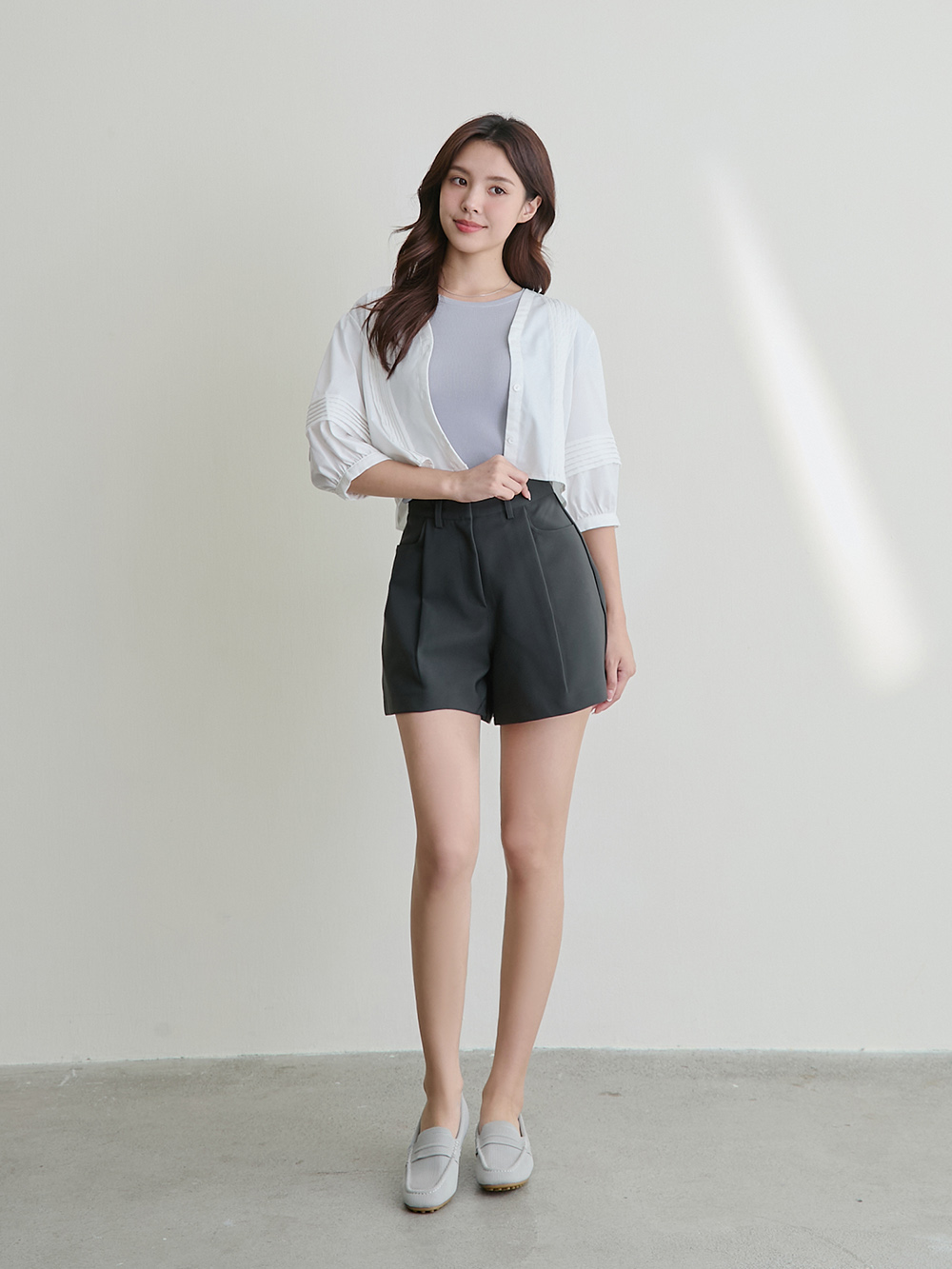 【3D零感雲織鞋】通勤款樂福豆豆鞋 象牙灰