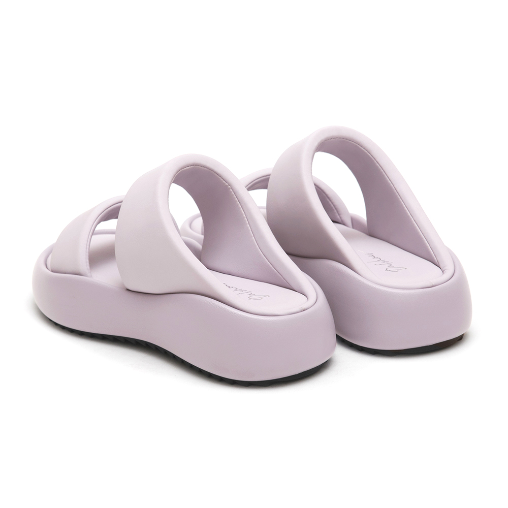 夏日樂活．輕量波浪底啵啵Q軟拖鞋 香芋紫