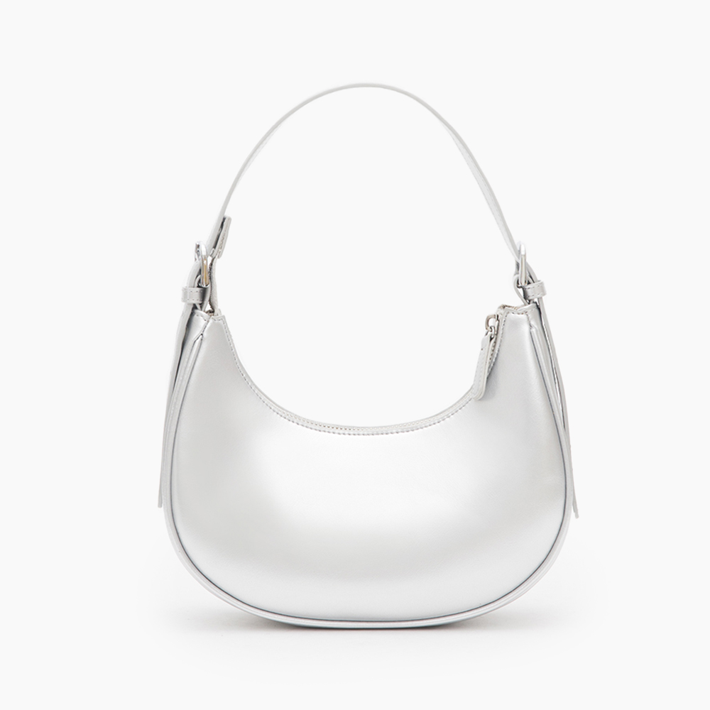 Two-Way Half-Moon Bag Silver