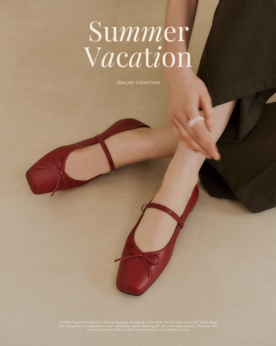 D+AF SUMMER VACACION夏季女鞋流行趨勢 穿搭推薦 踩雲感 雲朵一字涼鞋 紅色瑪莉珍鞋