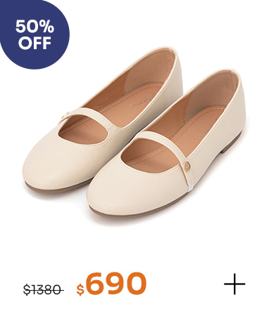 圓頭學院平底瑪莉珍娃娃鞋