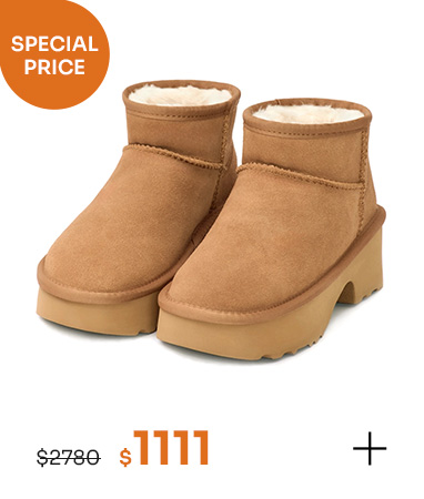 保暖神器厚底升級版真皮雪靴